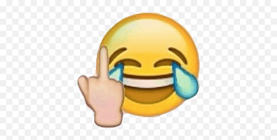 Funny Laughing Gif - Fuck You Emoji Transparent,Funny Emoji
