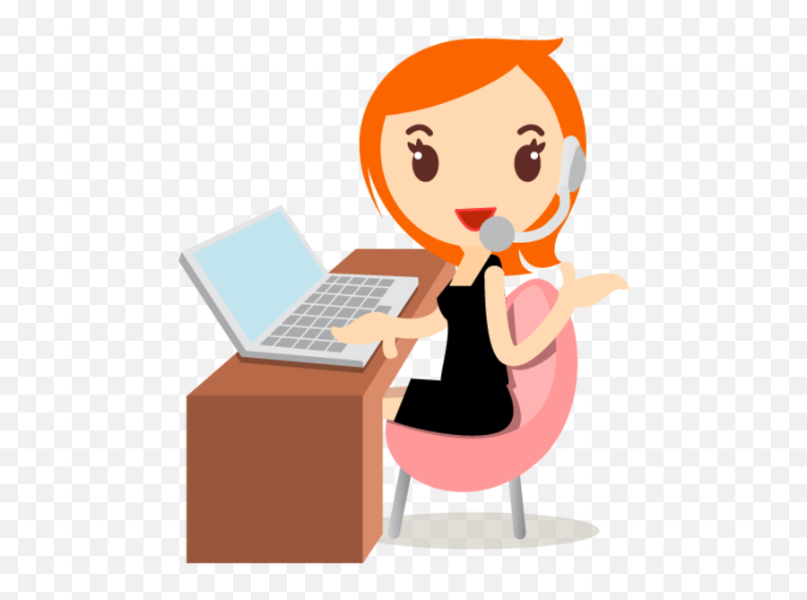 Hi Clipart Outgoing Girl Hi Outgoing - Call Center Agent Cartoon Emoji,Outgoing Emoji
