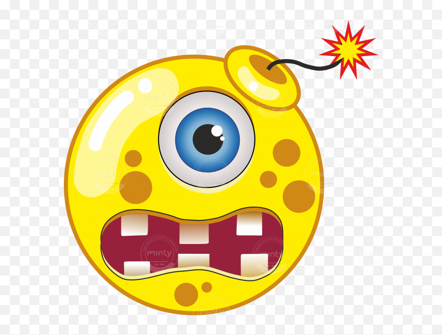 Yellow Cartoon Bomb - Yellow Bomb Cartoon Emoji,Bomb Emoticon