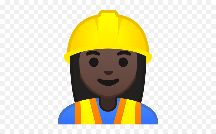 Dark Skin Tone Emoji - Worker Emoji,Construction Equipment Emoji