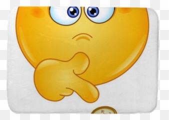 Pointing At Watch Emoticon Bath Mat - Cartoon Emoji