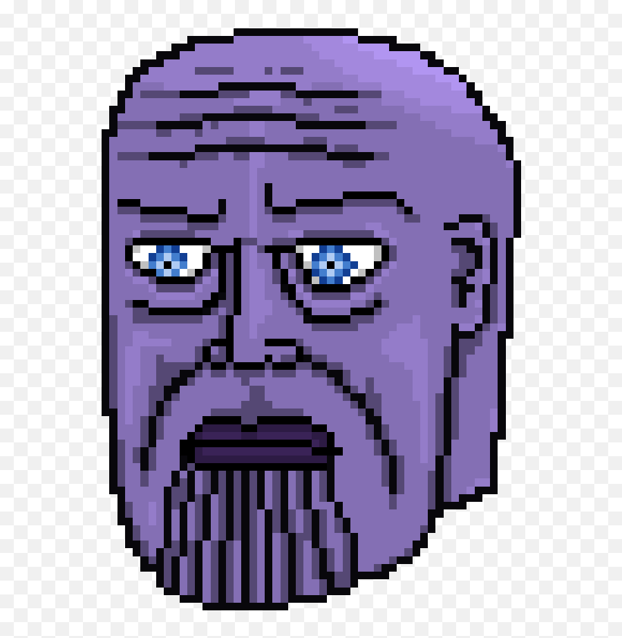Thanos Meme Clipart - Hotline Miami Head Sprite Emoji,Thanos Snap Emoji