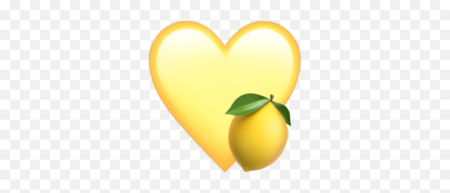Pastelyellowheartlemonemoji - Heart,Yellow Heart Emoji Png