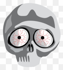 Bone Dead Human - Clipart Bloodshot Eyes Emoji,Bisexual Flag Emoji
