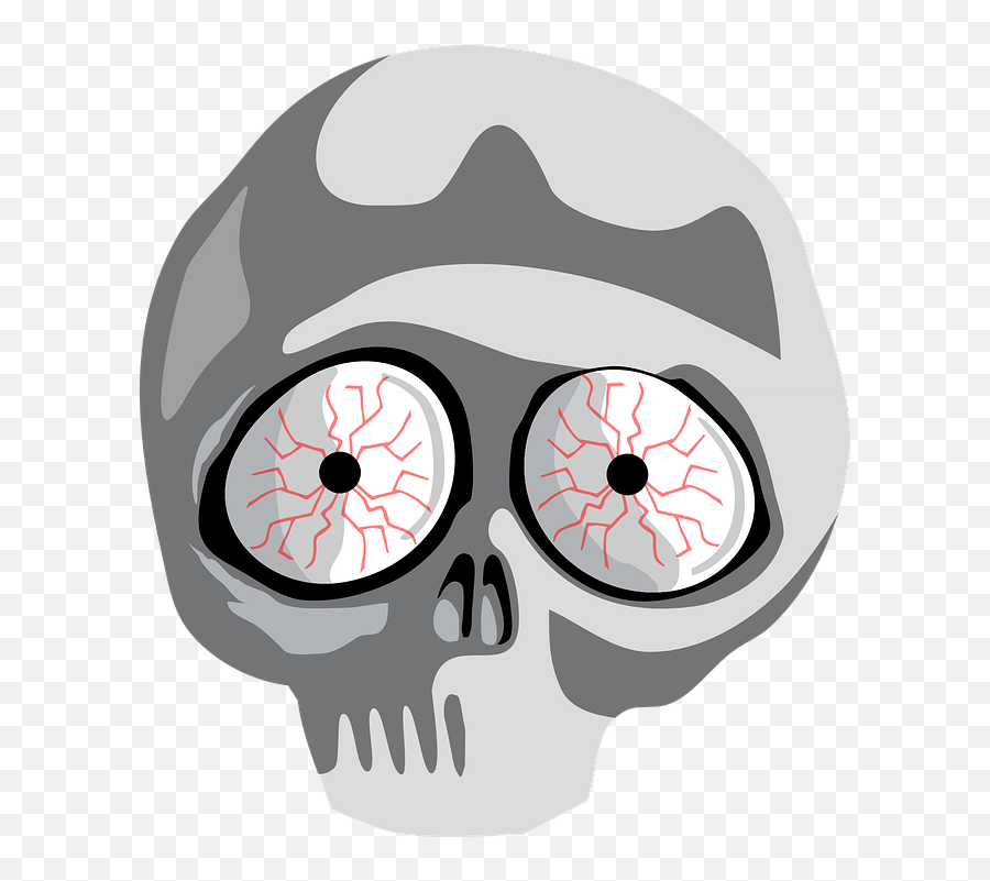 Bone Dead Human - Clipart Bloodshot Eyes Emoji,Bisexual Flag Emoji