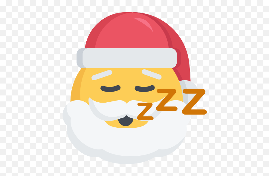 Christmas Emoji Santa Sleep Tired Free Icon Of Santa Emojis - Santa Sleeping Christmas Emoji,Tired Emoticons