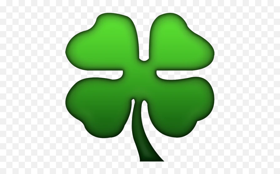 Four Leaf Clover Emoji - Four Leaf Clover Emoji Png,Shamrock Emoji