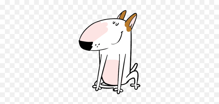Dog Illustration Bull Terrier Cute Gif - Gifs De Bull Terrier Emoji,Bull Emoji