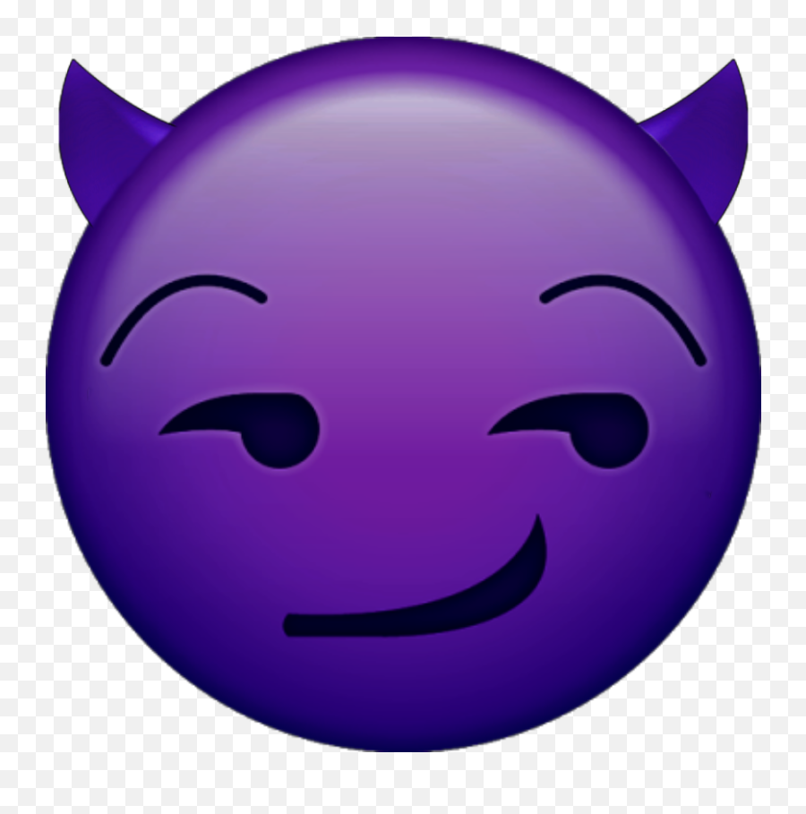 Purple Devil Sticker By Rosmerymartin03 - Happy Emoji,Emoji Smirking