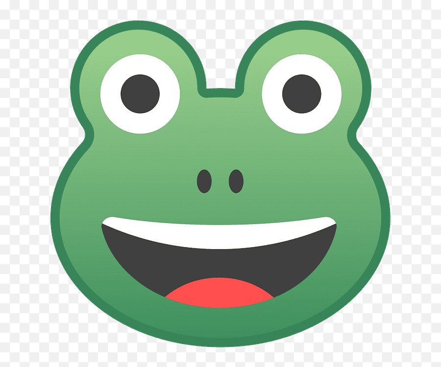Frog Emoji Clipart Free Download Transparent Png Creazilla - Frog Face Cartoon Png,Unicorn Emoji Android