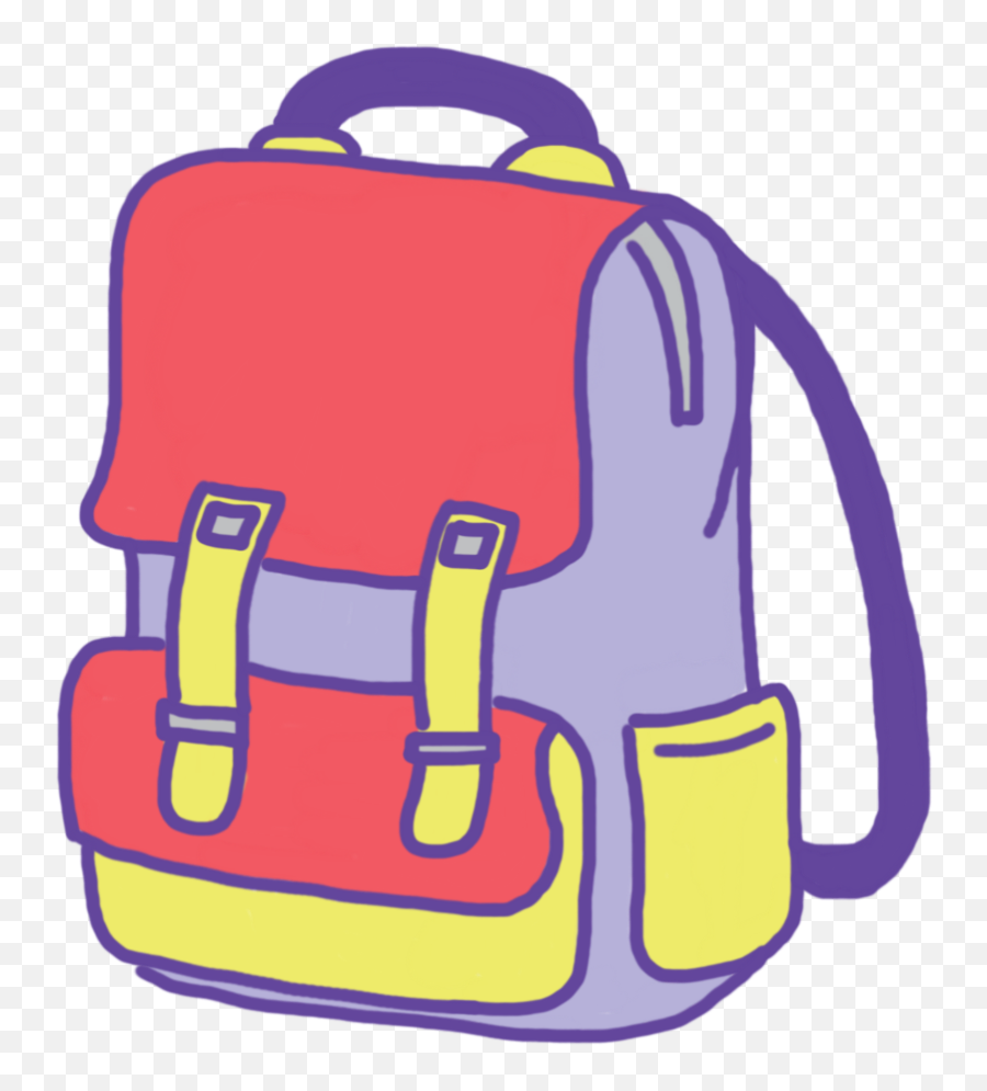 Bag Backpack - Sticker By Dewanti Uma Girly Emoji,Hand And Backpack Emoji