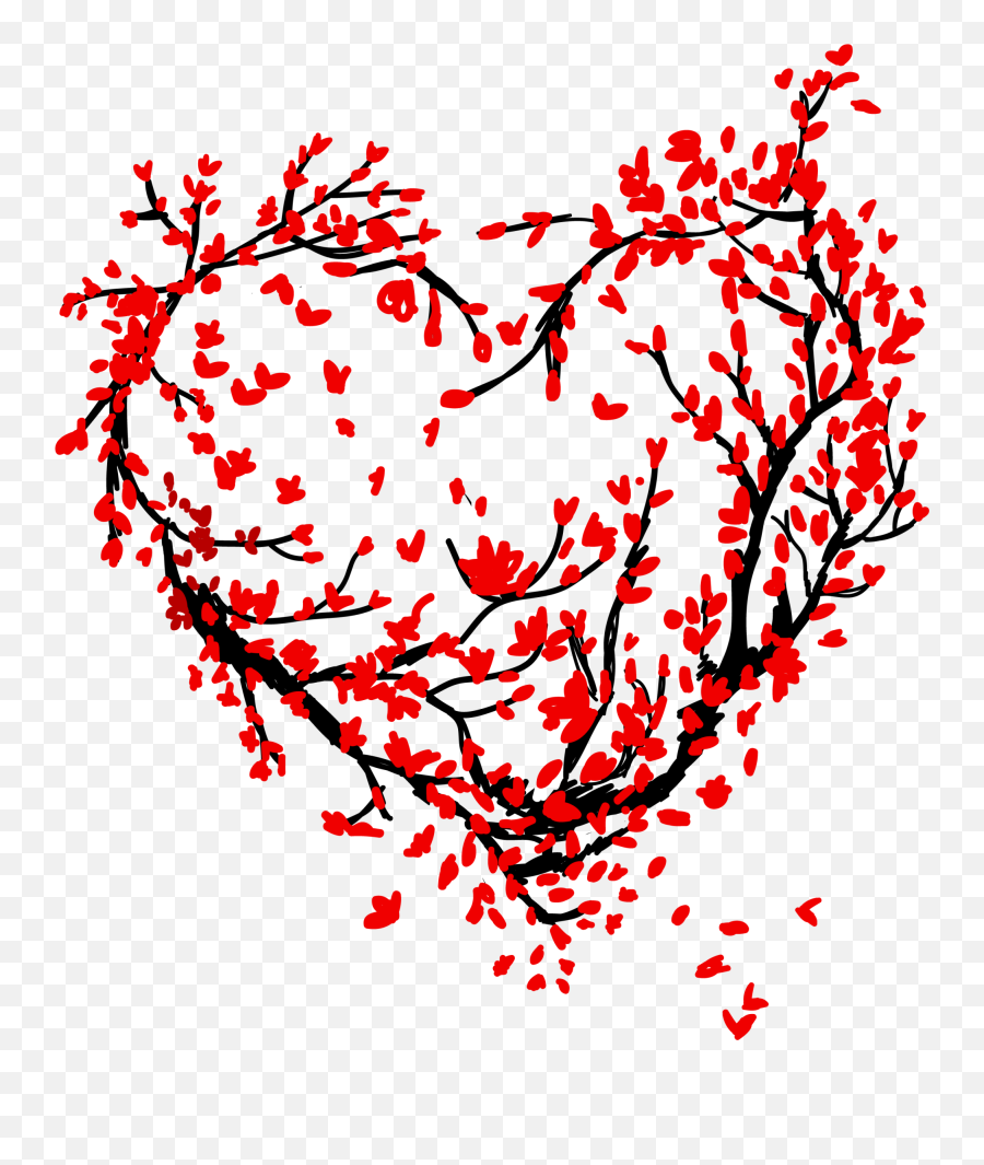 Heart Flower Broken Heart Emoji Crown - Red Sakura Png,Every Heart Emoji