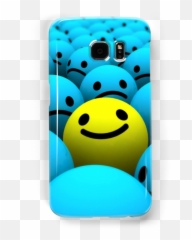 Blue Yellow Emoji - Smiley