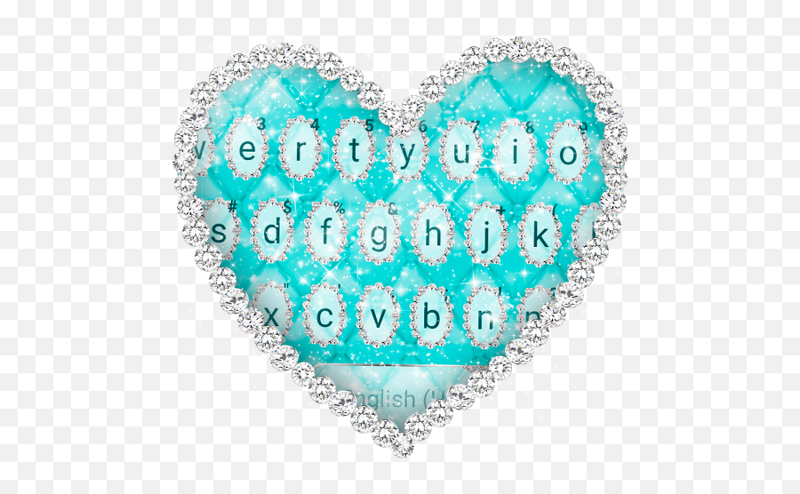 Tiffanie Blue Diamond Keyboard Theme - Heart Emoji,Diamond Emojis