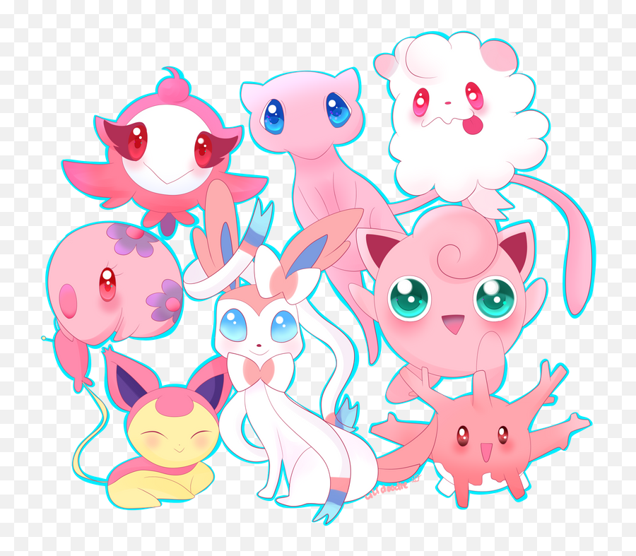 Fortune Cup - Pink Pokemon Emoji,Rawr Emoji