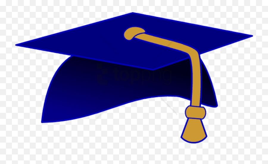 Free Png Gold Graduation Cap Png Png - Blue Graduation Cap Clip Art Emoji,Cap And Gown Emoji