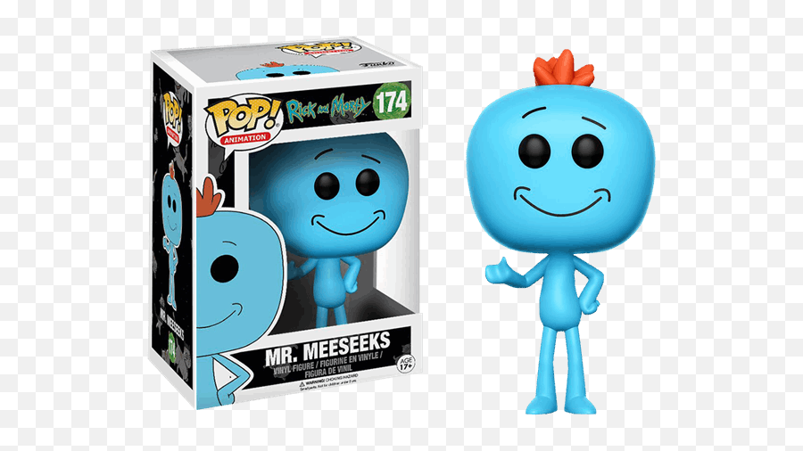 Morty - Mr Meeseeks Pop Funko Emoji,Rick And Morty Emoticons