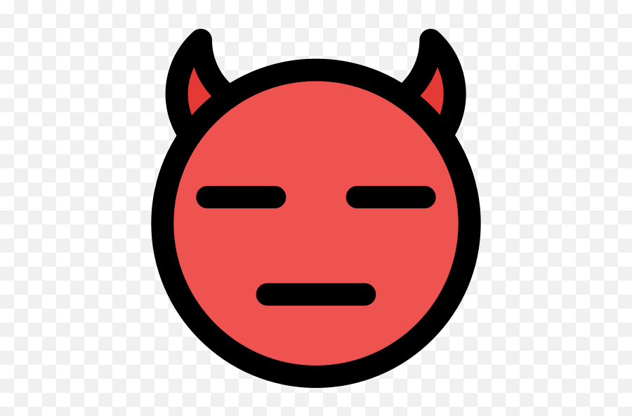 Expressionless - Devil Sad Face Emoji,Expressionless Emoji