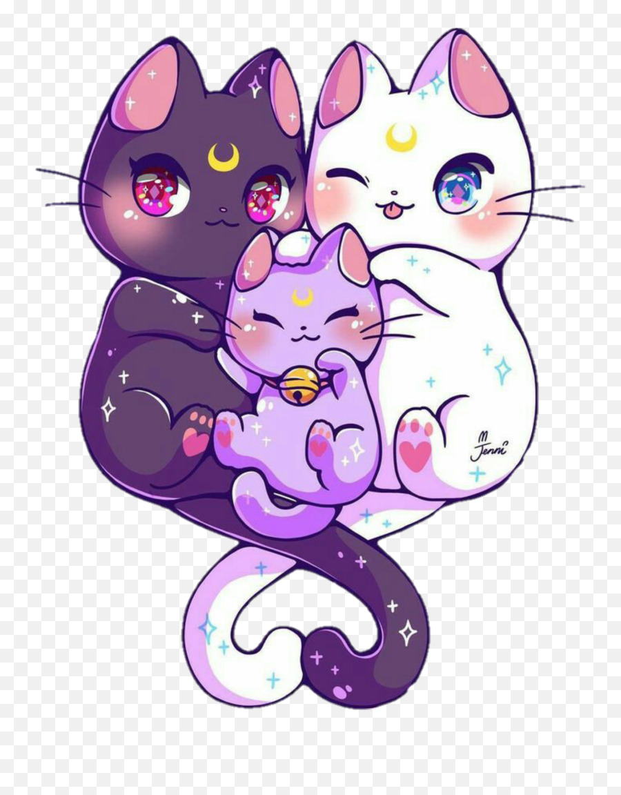 Picsartfreetoedit Remixpicsartremix Freetoedit Cute Cat - Luna Artemis Y Diana Emoji,Cute Cat Emoji