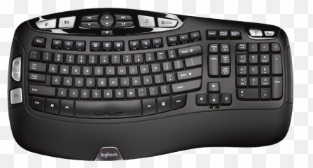 Logitech K350 Wireless Keyboard with Wave - Shape Frame u0026 Palm Emoji
