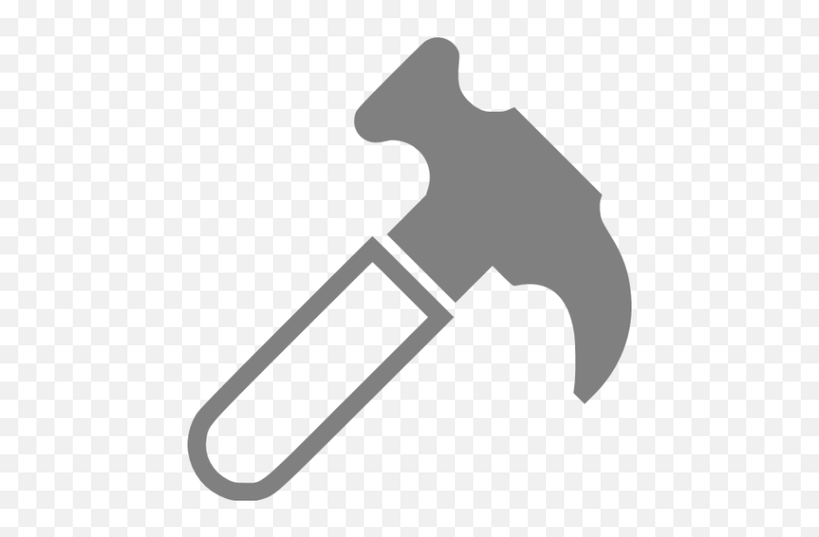 Gray Hammer 2 Icon - Free Gray Hammer Icons Hammer Logo Png Gray Emoji,Axe Emoticon