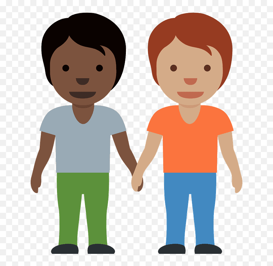 People Holding Hands Emoji Clipart Free Download - Dibujos De Dos Personas,Emoji With Hands