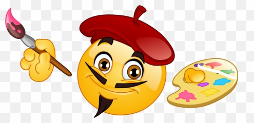 artist emoji decal - Emoji With Paintbrush