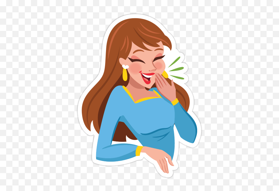 Girl Moods - For Women Emoji,Giggling Emoji