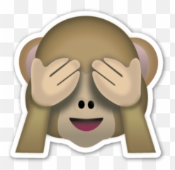 Download If You Are Looking For The Emoji Sticker Pack - Monkey Covering Eyes Png