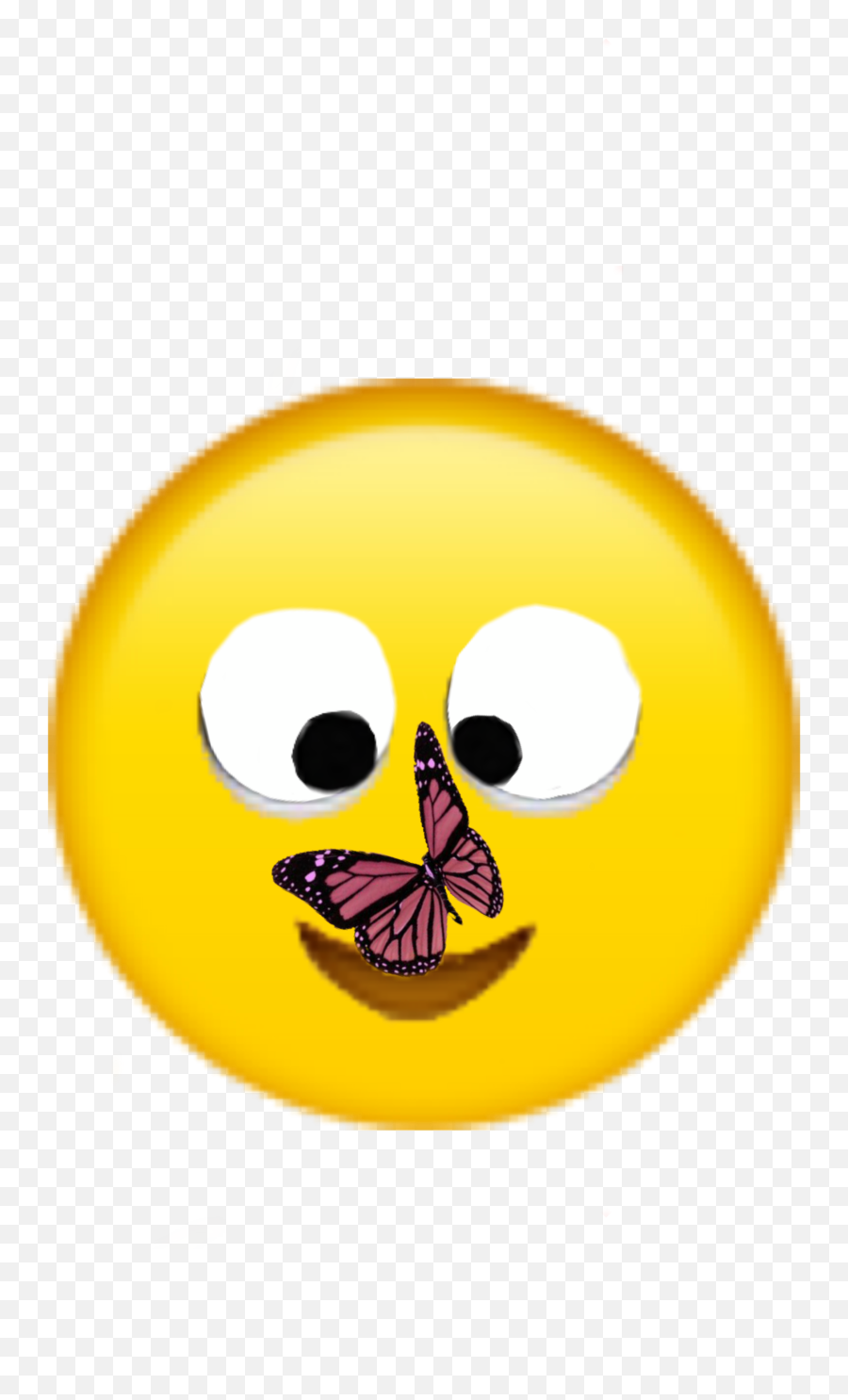 Butterfly Eyes Emoji Emojimaker No Sticker By,No Smile Emoji