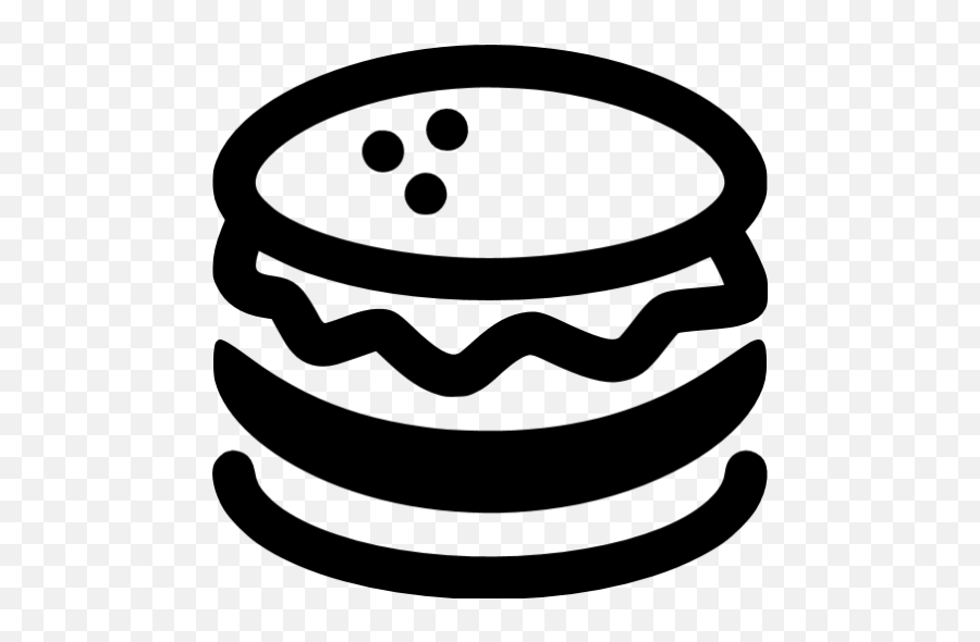 Black Hamburger Icon - Food Png Icon Black Colour Emoji,Hamburger Emoticon