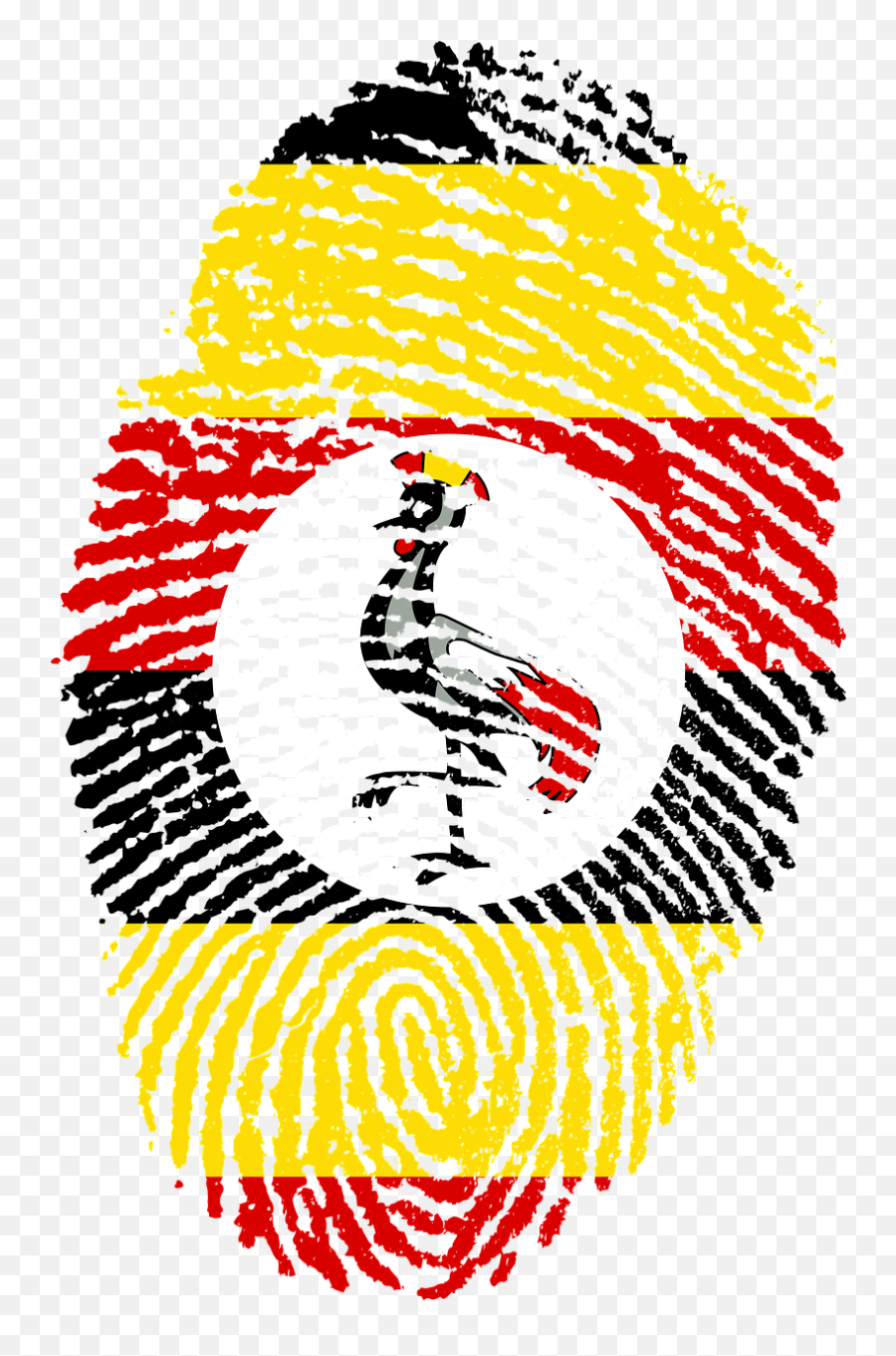 Uganda Flag Fingerprint Country Pride - Uganda Flag Fingerprint Emoji,Uganda Flag Emoji