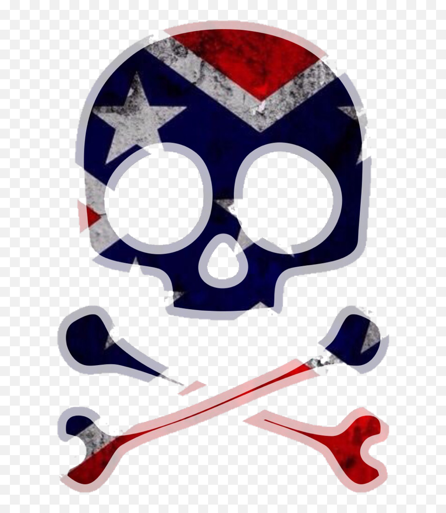 Skullbones Southern Rebelflag Freetoedit - Football Gear Emoji,Rebel Flag Emoji