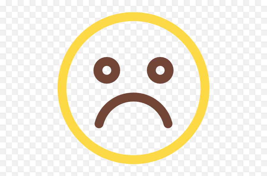 Sad - Circle Emoji,Sad Face Emoticon Text