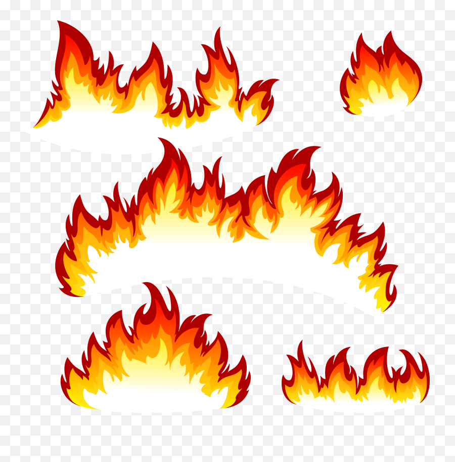 Clipart Flames Cool Fire Transparent - Flames Illustration Png Emoji,How To Draw The Fire Emoji