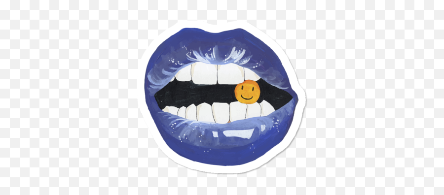 Choza Sticker By Estrellanicolas Design - Smiley Emoji,Zipped Lip Emoticon