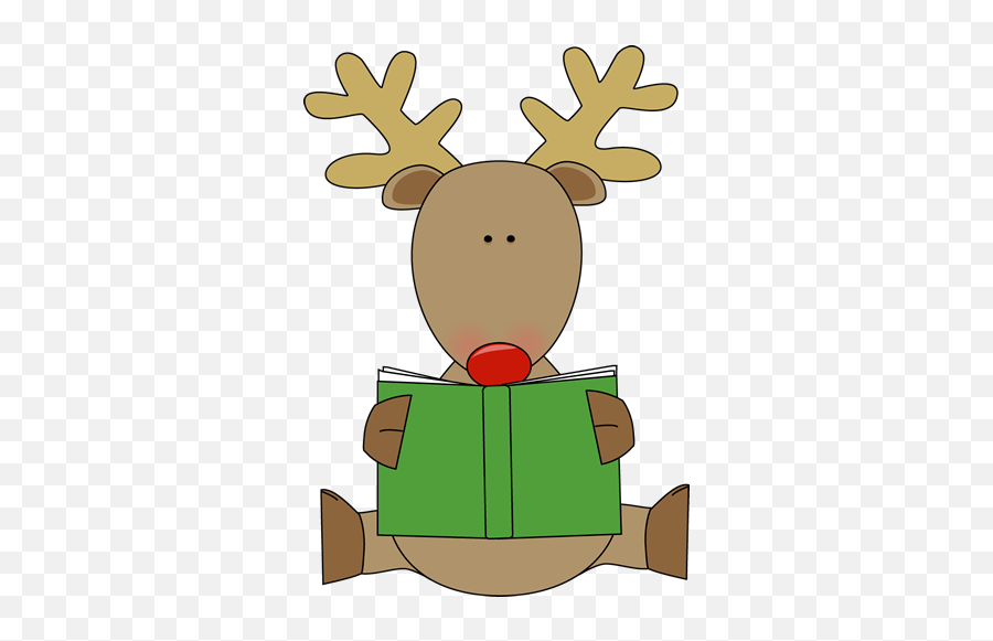 Santa Reading Clipart - Christmas Book Clip Art Emoji,Christmas Emoticons For Texting