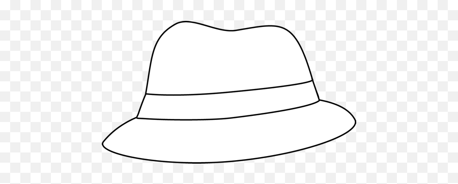White Black And White Detective Hat - Black And White Hat Clipart Emoji,Chefs Hat Emoji
