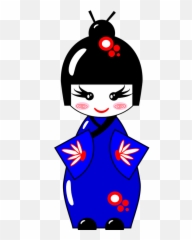 Kimono Doll Japanese - Icon Transparent Background Emoji