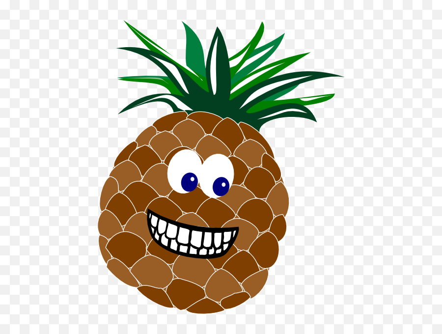 Library Of Small Pineapple Smile Graphic Royalty Free - Fruits With Face Clip Art Emoji,Pineapple Emoji