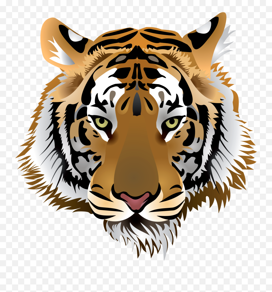 Transparent Tiger Head Clipart - Tiger Face Png Emoji,Tiger Emoji