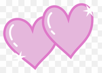 Pink Double Heart Clipart - My Little Pony Png Emoji