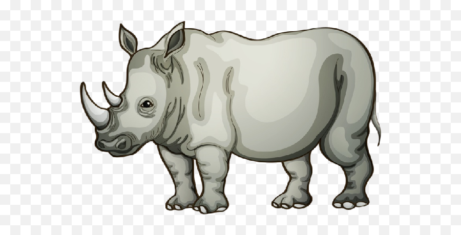 Javan Rhino Clipart - Rhino Clip Art Emoji,Rhino Emoji