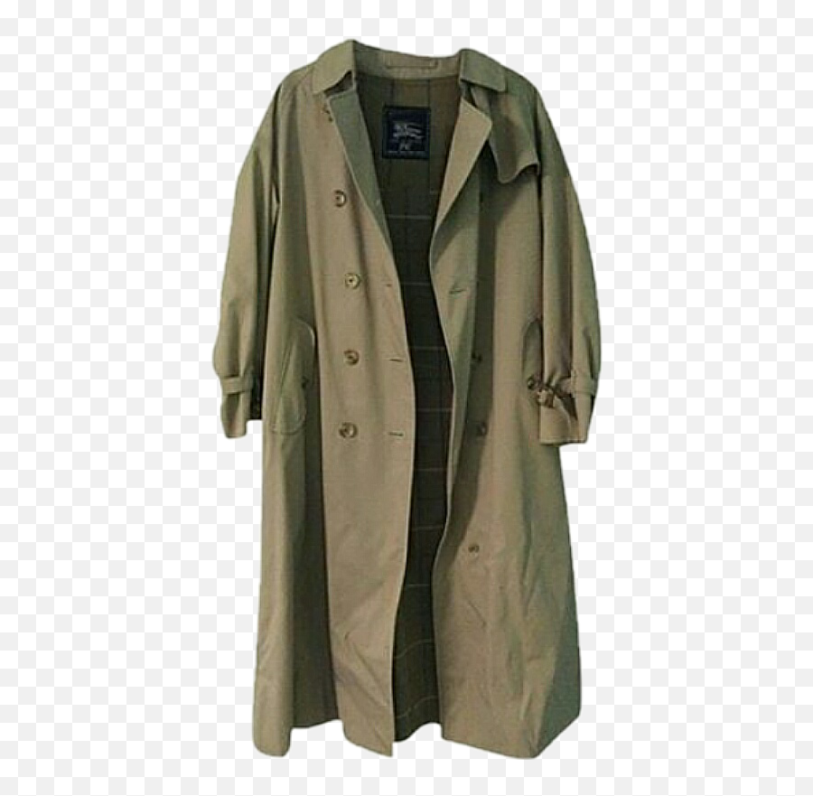 Coat Jacket Trenchcoat Brown Clothes - Trench Coat Aesthetic Png Emoji,Coat Emoji