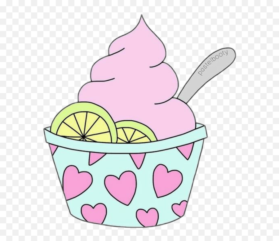 Tumblr Icecream Yogurt Lemon - Sticker By Emoji,Yogurt Emoji