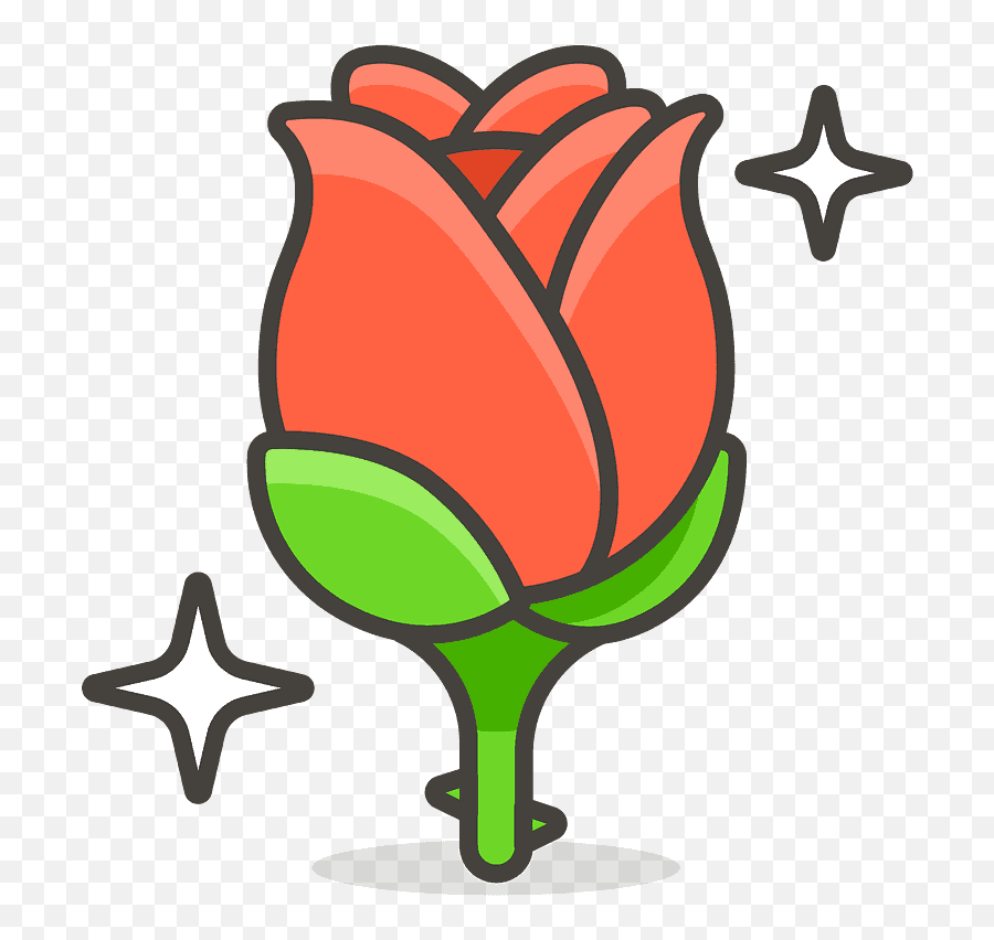 Rose Emoji Clipart - Rose Emoji,Rosette Emoji