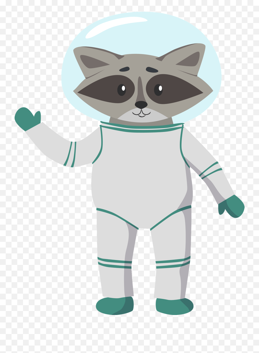 Raccoon Astronaut Clipart - Soft Emoji,Raccoon Emoji