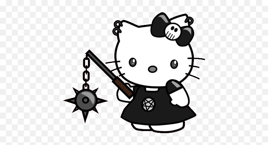 100goth Hello Kitty Aesthetic Png - Hello Kitty Wales Emoji,Goth Emoji