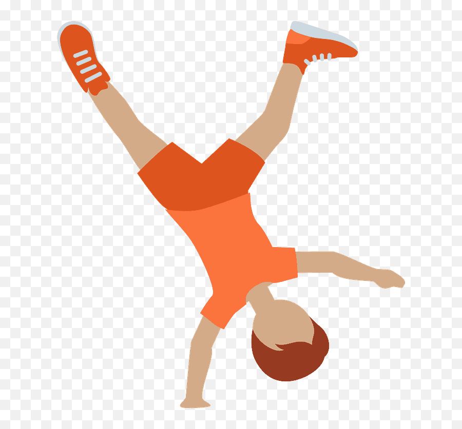 Person Cartwheeling Emoji Clipart - Woman Cartwheel Emoji Transparent,Windmill Emoji