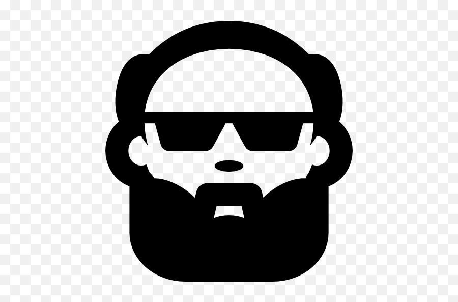 Bald Man Face With Beard And Sunglasses Icons - Calvo Con Barba Png Emoji,Beard Emoji